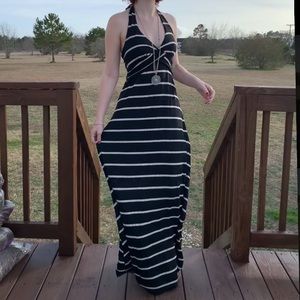 Guess halter maxi dress tie back